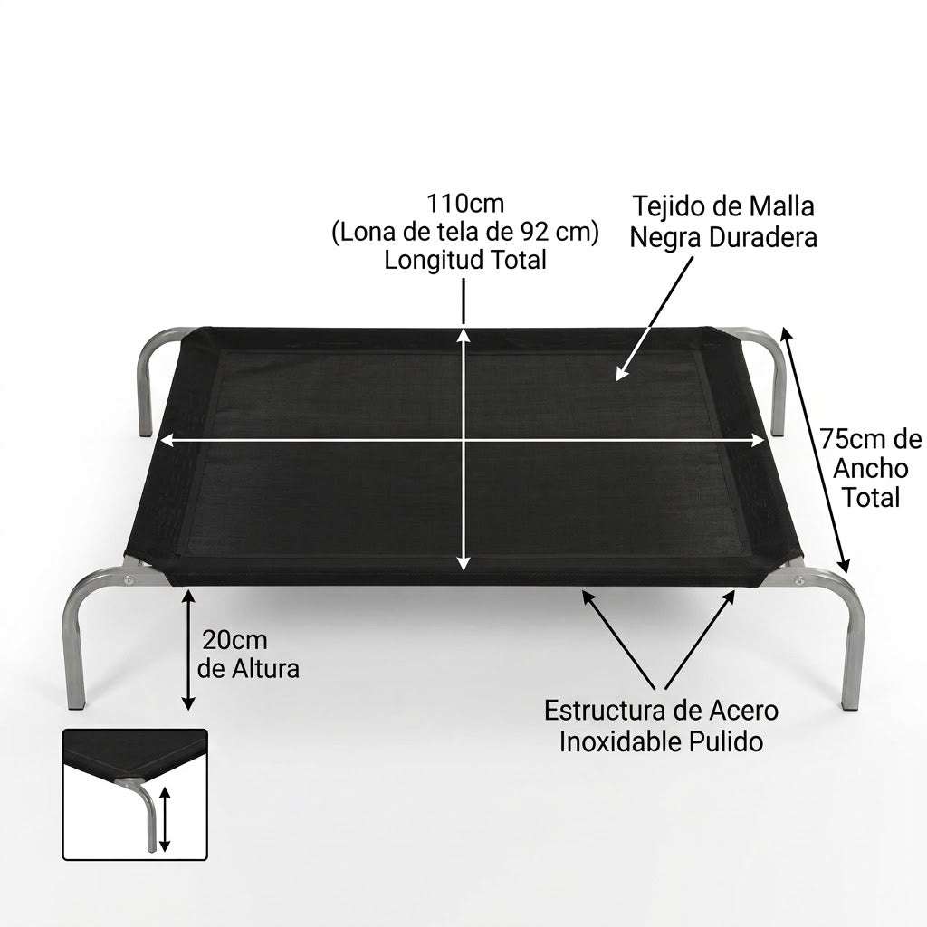 Guau&Grr® | Cama Elevada Transpirable "AirRest XL"