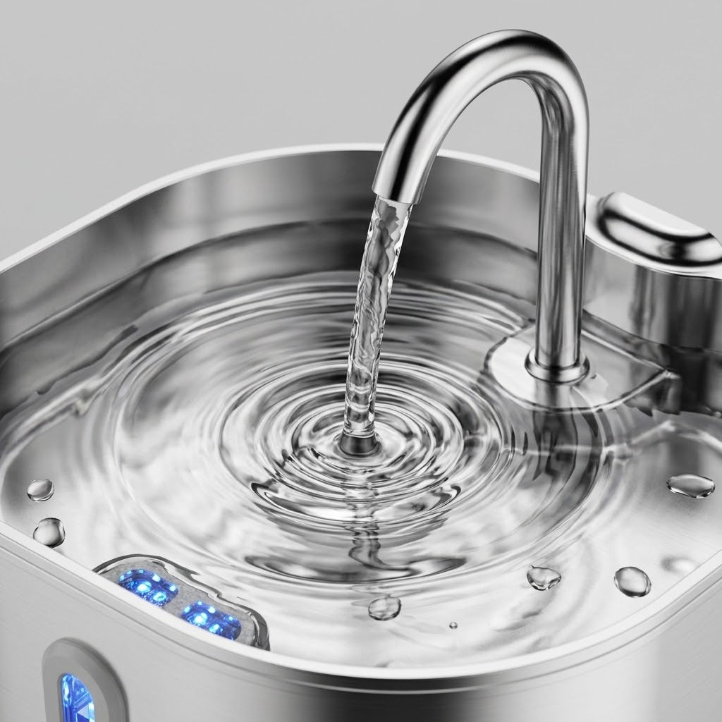 Guau&Grr® | Fuente Automática Inox "AquaFlow Pure" 2L