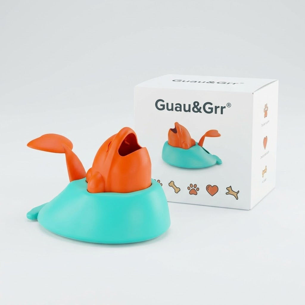 Guau&Grr® | Dispensador Interactivo de Premios con Botón Pulsador⁠ "WhaleTreats"