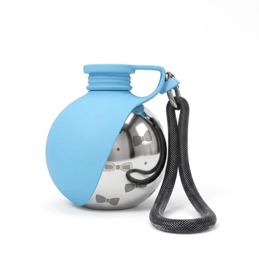 Guau&Grr® | Botella Portátil Inox 2 en 1 "HydroPaw"