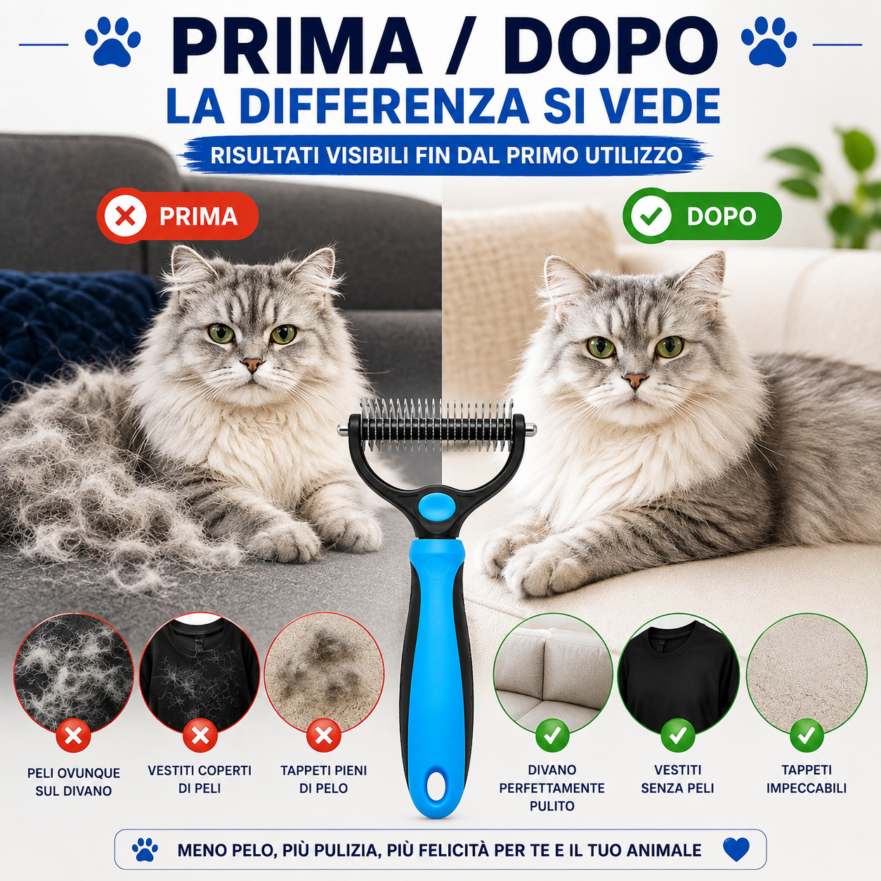 Guau&Grr® | Cepillo Deslanador “Pro-Groom”