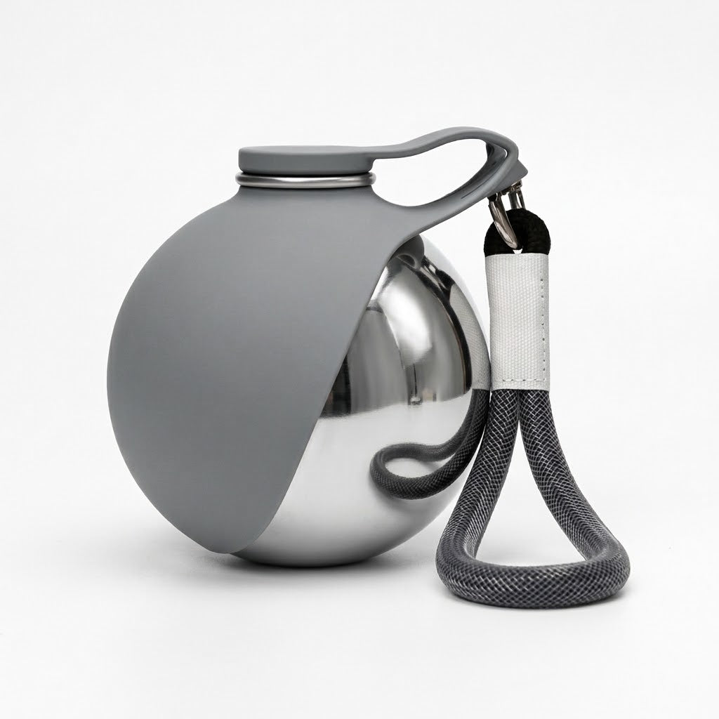 Guau&Grr® | Botella Portátil Inox 2 en 1 "HydroPaw"