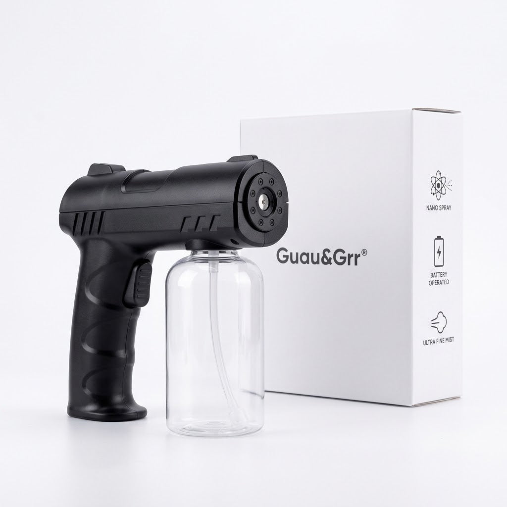 Guau&Grr® | Pistola Pulverizadora Desinfectante con Luz Azul UV “NanoMist”