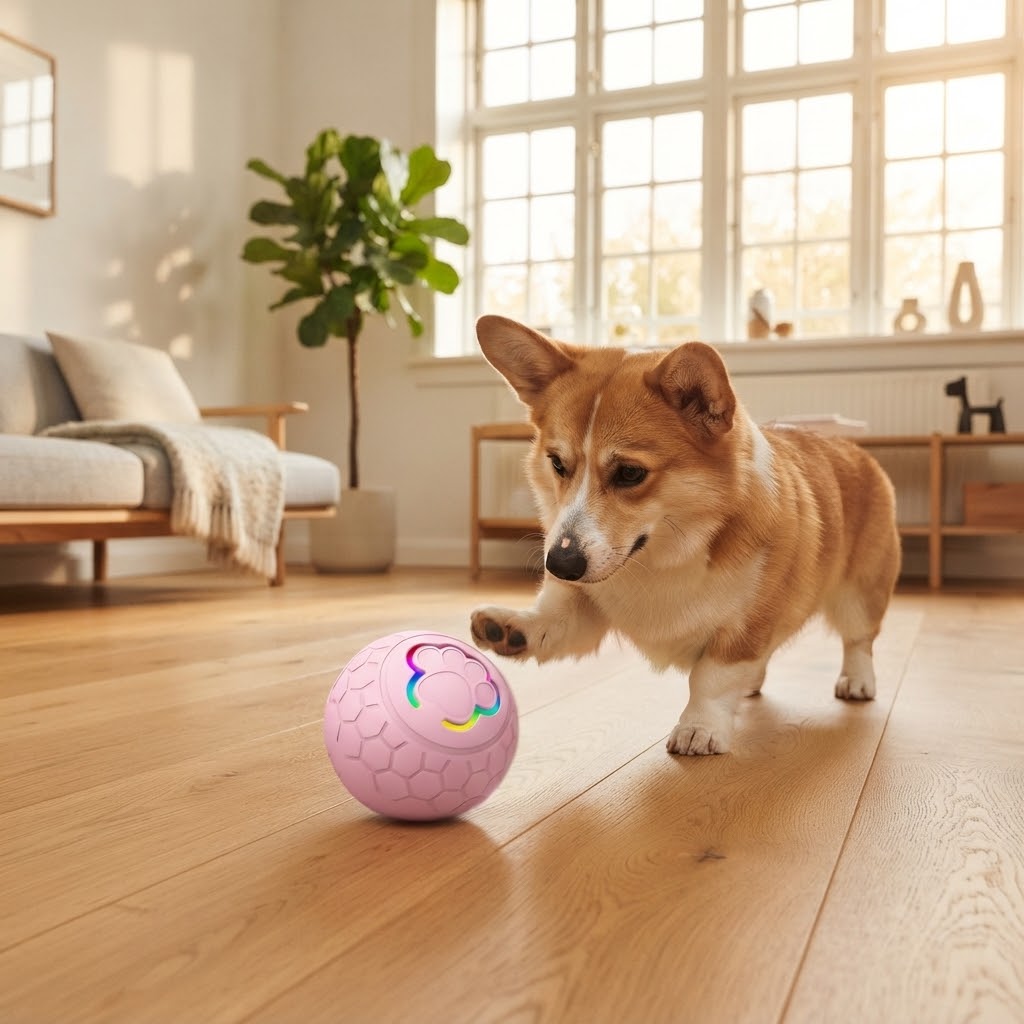 Guau&Grr® | Pelota Interactiva Inteligente con Rebote Automático "CyberBall RGB"