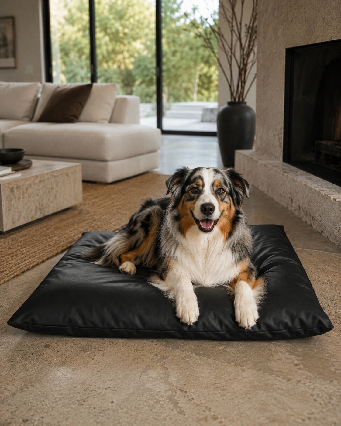 Guau&Grr® | Cama Cojín Impermeable “EcoLeather Imperial⁠”
