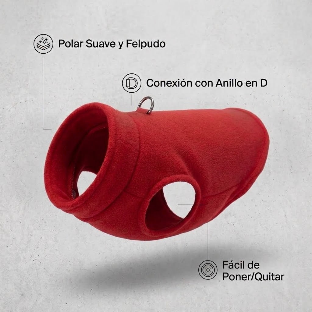Guau&Grr® | Chaleco Térmico de Forro Polar con Anillo en D "WarmPaws"