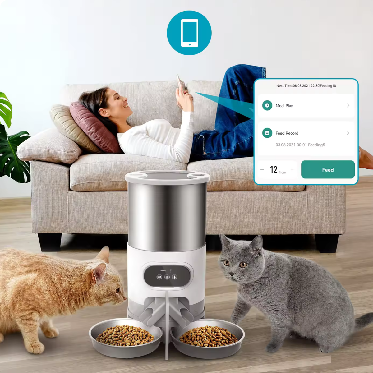 Guau&Grr® | Comedero Automático “DuoFeed Smart”